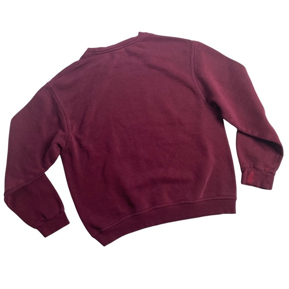 Vintage destroyed Amsterdam Collegiate style thin sweatshirt burgundy - Picture 2 of 9